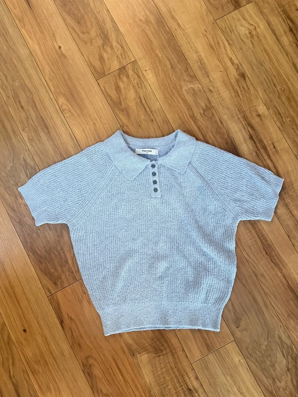 NWOT 8 seconds blue knit polo